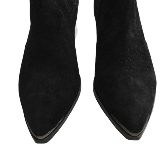 NEW Marc Fisher Yohani suede black booties 7 - Picture 6 of 13